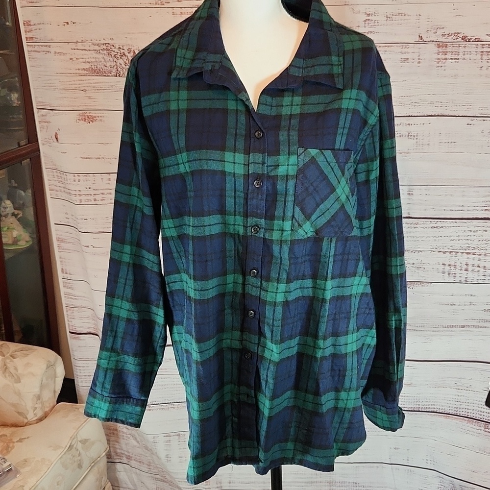 Beach lunch lounge women's flannel button down shirt